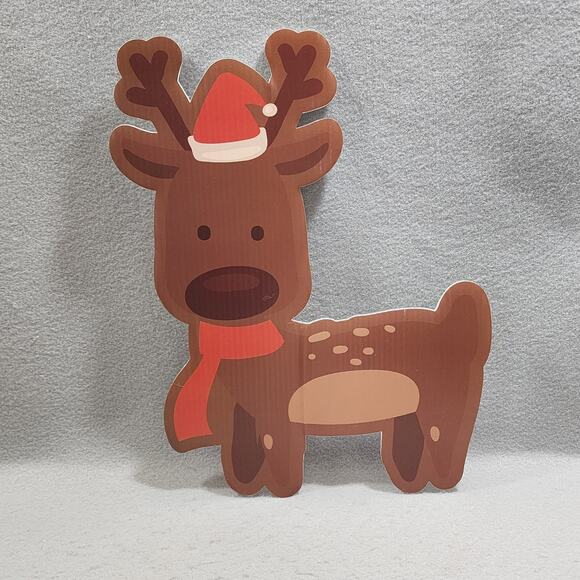 8 Pc Christmas Cut Out Yard Lawn Art Signs Stakes Walkway Outdoor Decorations - Picture 12 of 14